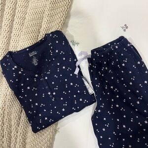 Croft & Barrow Navy Pajama Set with White Stars